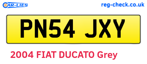 PN54JXY are the vehicle registration plates.