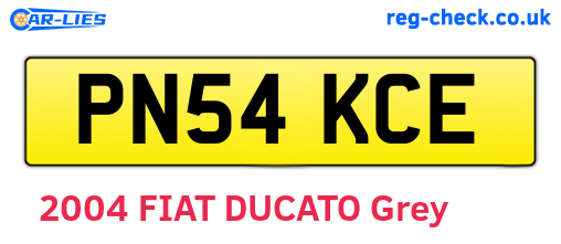 PN54KCE are the vehicle registration plates.