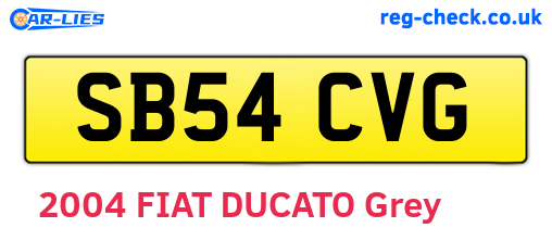 SB54CVG are the vehicle registration plates.