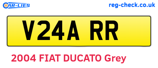 V24ARR are the vehicle registration plates.