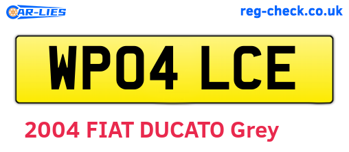 WP04LCE are the vehicle registration plates.