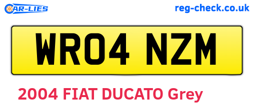 WR04NZM are the vehicle registration plates.