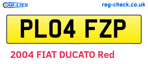 PL04FZP are the vehicle registration plates.
