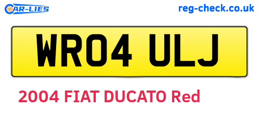WR04ULJ are the vehicle registration plates.