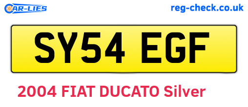 SY54EGF are the vehicle registration plates.