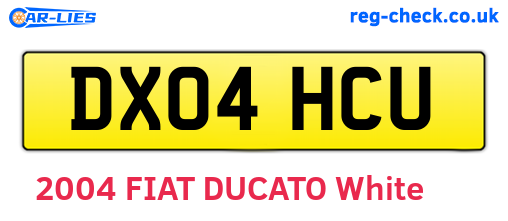 DX04HCU are the vehicle registration plates.