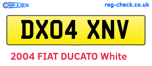 DX04XNV are the vehicle registration plates.