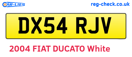 DX54RJV are the vehicle registration plates.