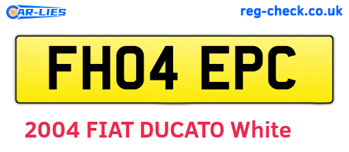 FH04EPC are the vehicle registration plates.