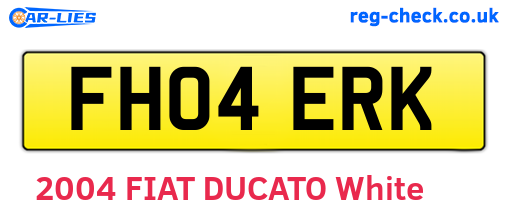 FH04ERK are the vehicle registration plates.