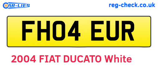 FH04EUR are the vehicle registration plates.