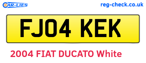 FJ04KEK are the vehicle registration plates.