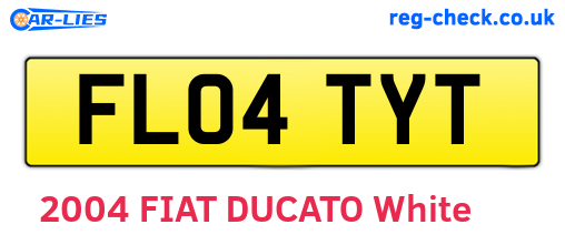 FL04TYT are the vehicle registration plates.