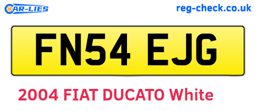 FN54EJG are the vehicle registration plates.