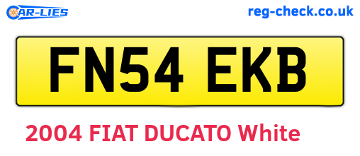 FN54EKB are the vehicle registration plates.
