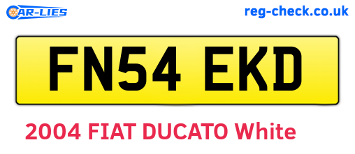 FN54EKD are the vehicle registration plates.