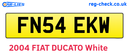 FN54EKW are the vehicle registration plates.
