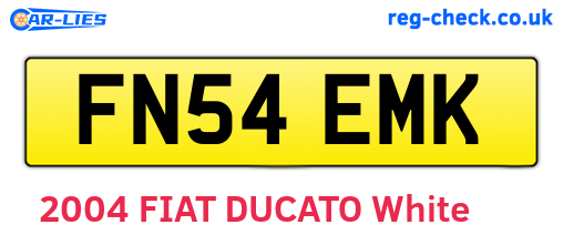 FN54EMK are the vehicle registration plates.