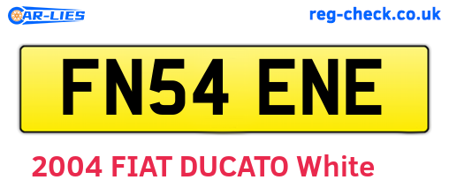 FN54ENE are the vehicle registration plates.