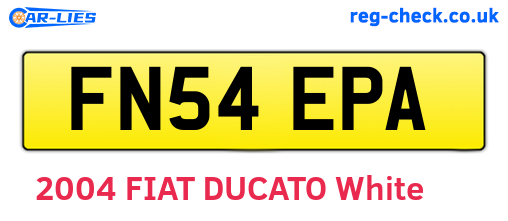 FN54EPA are the vehicle registration plates.