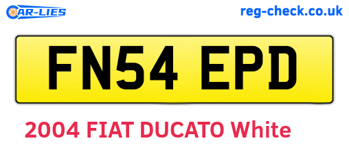 FN54EPD are the vehicle registration plates.