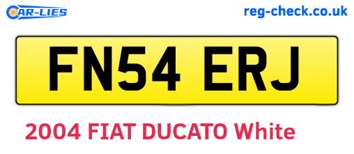 FN54ERJ are the vehicle registration plates.