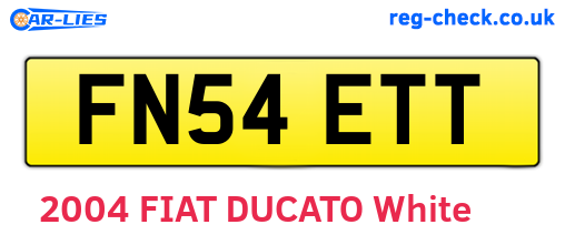 FN54ETT are the vehicle registration plates.