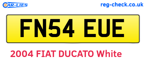 FN54EUE are the vehicle registration plates.