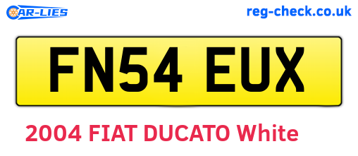 FN54EUX are the vehicle registration plates.