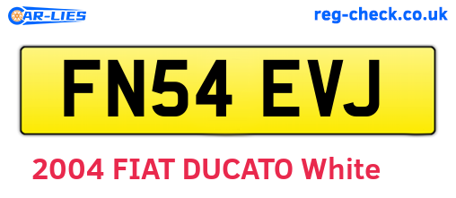 FN54EVJ are the vehicle registration plates.