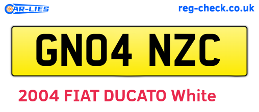 GN04NZC are the vehicle registration plates.