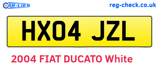HX04JZL are the vehicle registration plates.