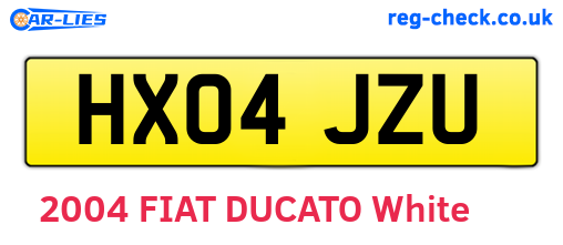HX04JZU are the vehicle registration plates.