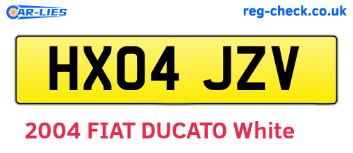 HX04JZV are the vehicle registration plates.