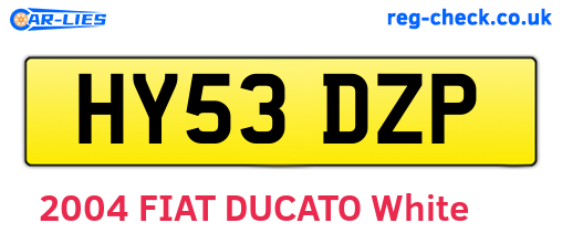 HY53DZP are the vehicle registration plates.