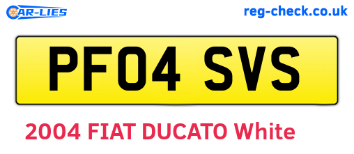 PF04SVS are the vehicle registration plates.