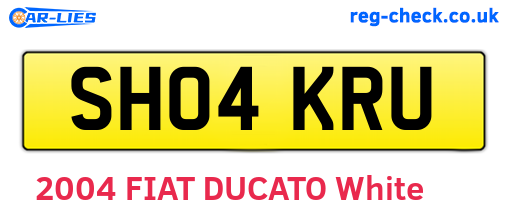 SH04KRU are the vehicle registration plates.