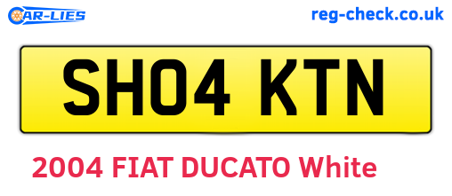 SH04KTN are the vehicle registration plates.