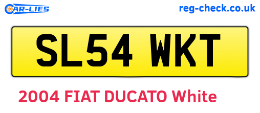 SL54WKT are the vehicle registration plates.