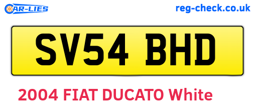 SV54BHD are the vehicle registration plates.