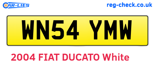 WN54YMW are the vehicle registration plates.