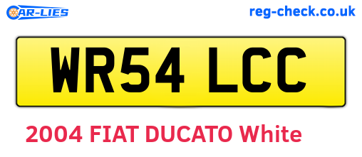 WR54LCC are the vehicle registration plates.