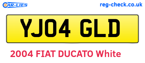 YJ04GLD are the vehicle registration plates.