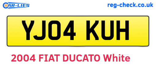 YJ04KUH are the vehicle registration plates.