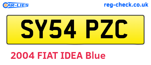 SY54PZC are the vehicle registration plates.