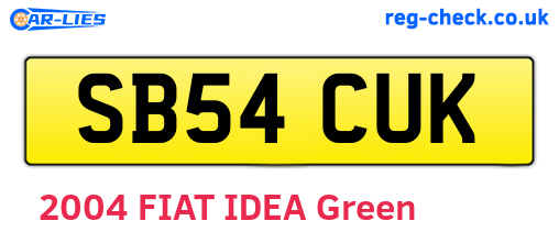 SB54CUK are the vehicle registration plates.