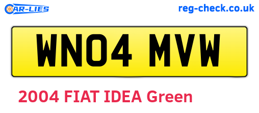 WN04MVW are the vehicle registration plates.