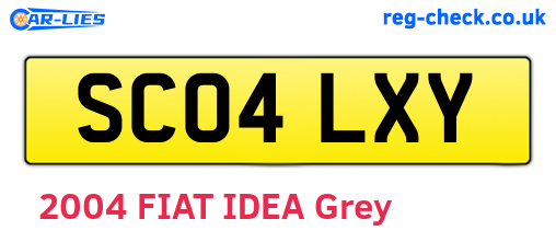 SC04LXY are the vehicle registration plates.