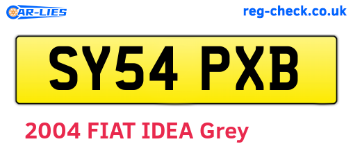 SY54PXB are the vehicle registration plates.