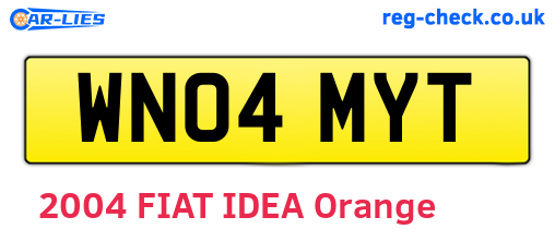 WN04MYT are the vehicle registration plates.